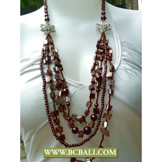 4 Strand Bcbali Necklace Beads Fashion